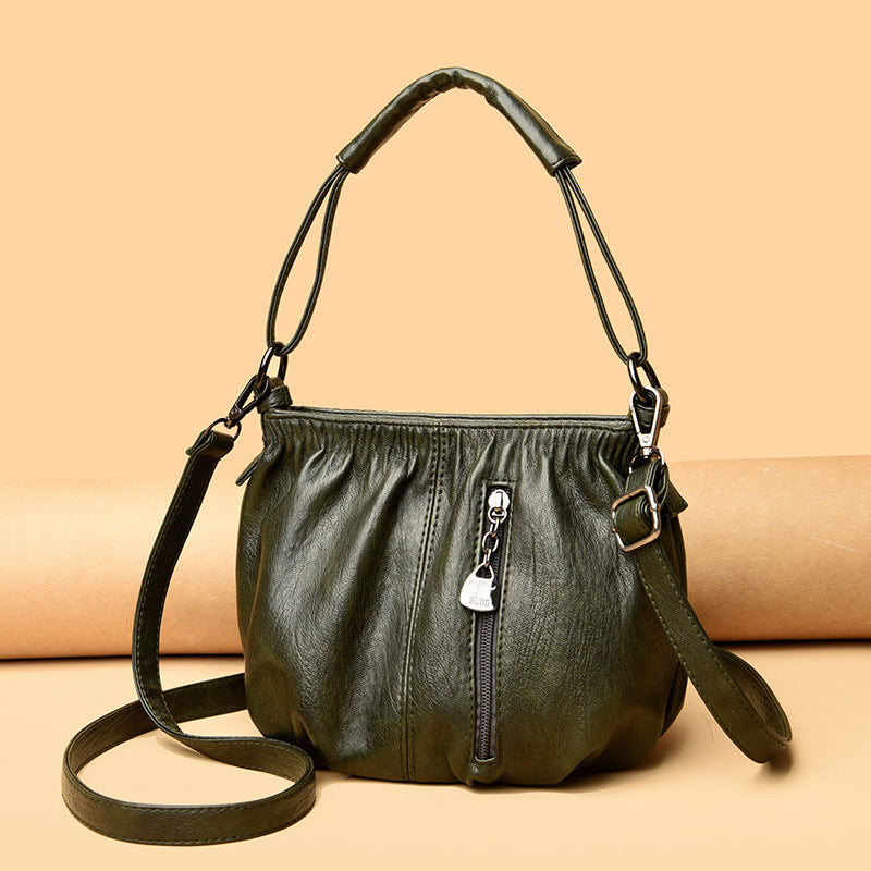 Schoudertas voor dames met retro textuur