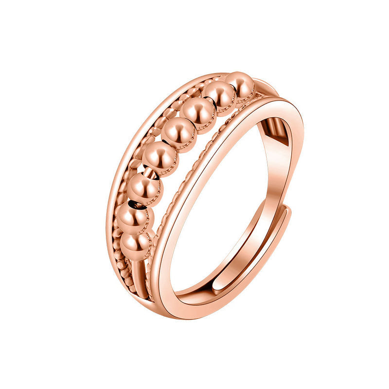 Ring met polkadot kralen