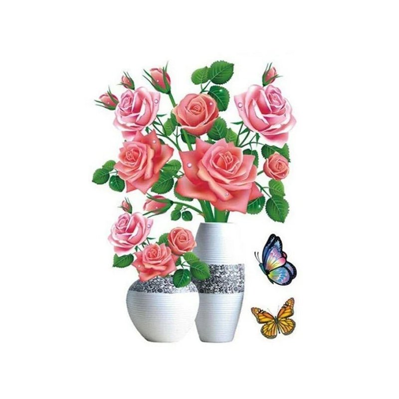 DIY plantenvaas 3D stereo stickers