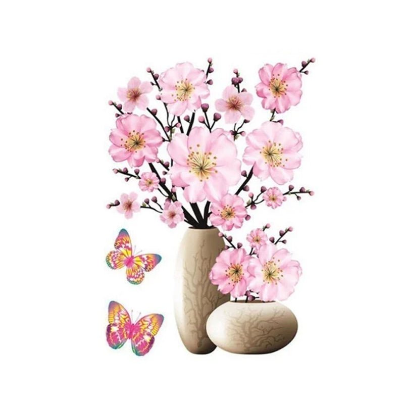 DIY plantenvaas 3D stereo stickers