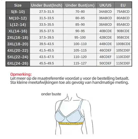 Volledige ondersteuning naadloze bandeau