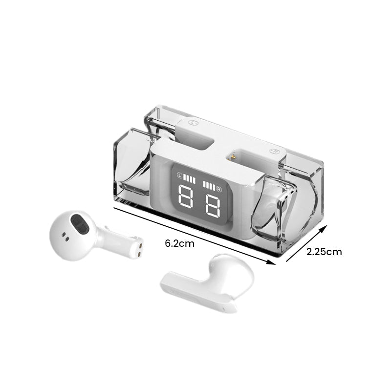 Draadloze oordopjes met transparant hoesje