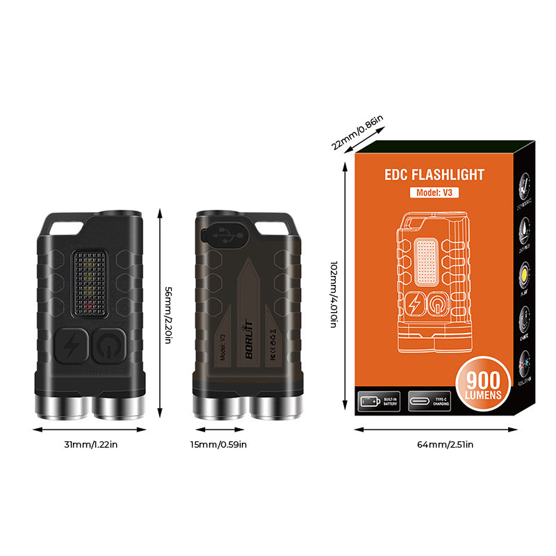 Magnetische Mini Sleutelhanger Zaklamp