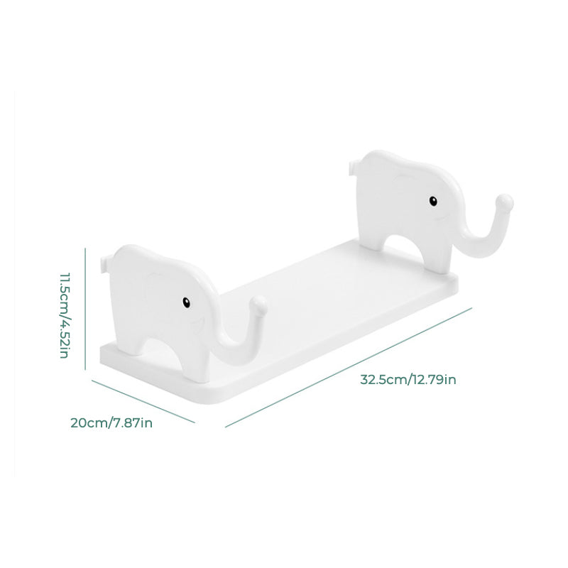 Multifunctionele opbergplank in de vorm van een olifant