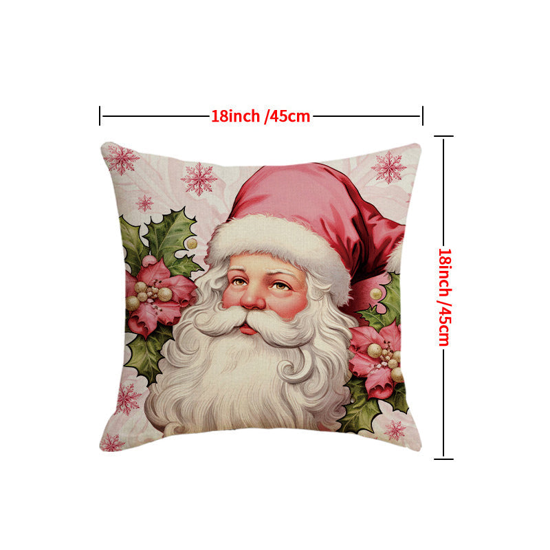 Roze kerstkussenslopen