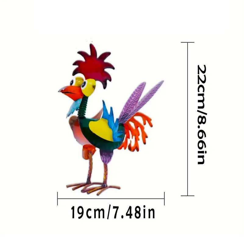 Grappig tuinhaanstandbeeld🐓