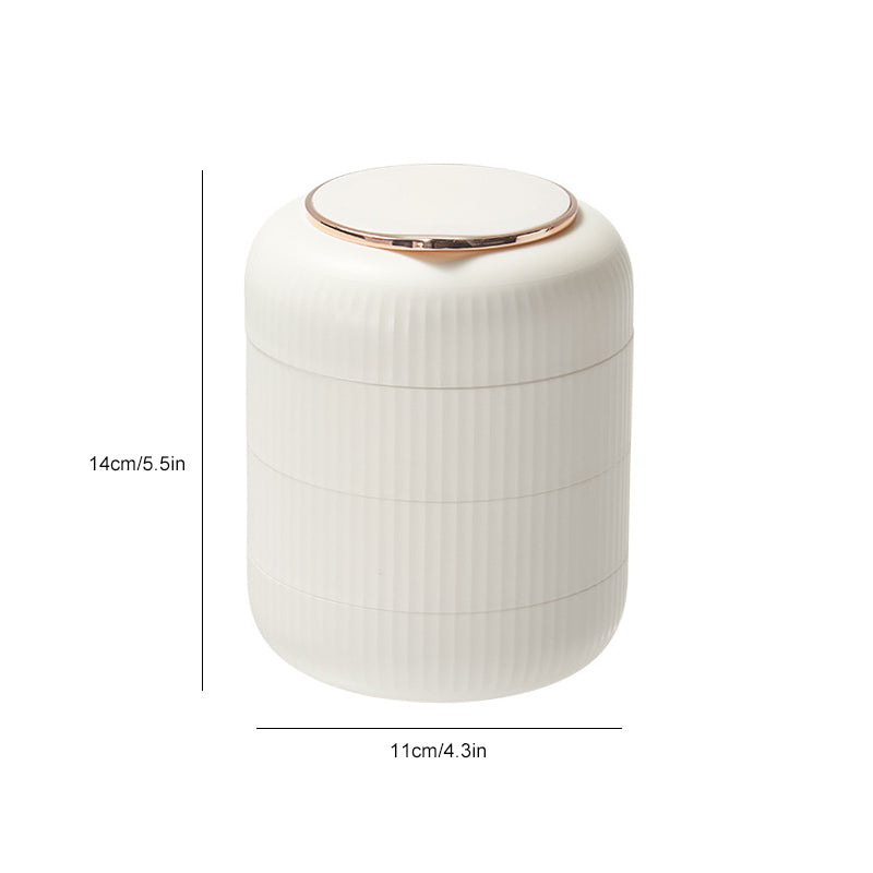 Meerlaagse roterende sieraden opbergdoos