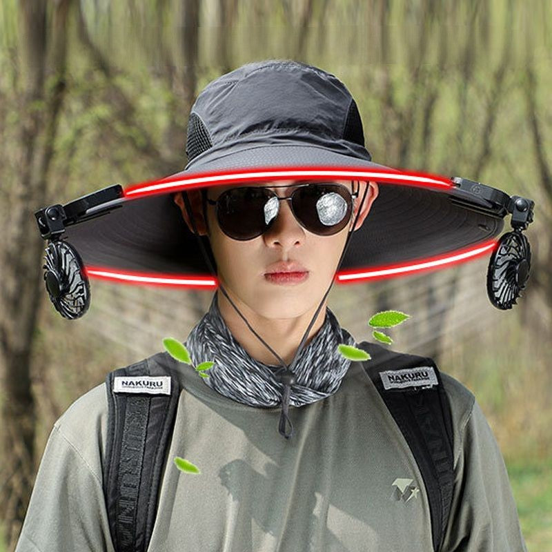 Brede Rand Solar Fan Outdoor Visserij Hoed