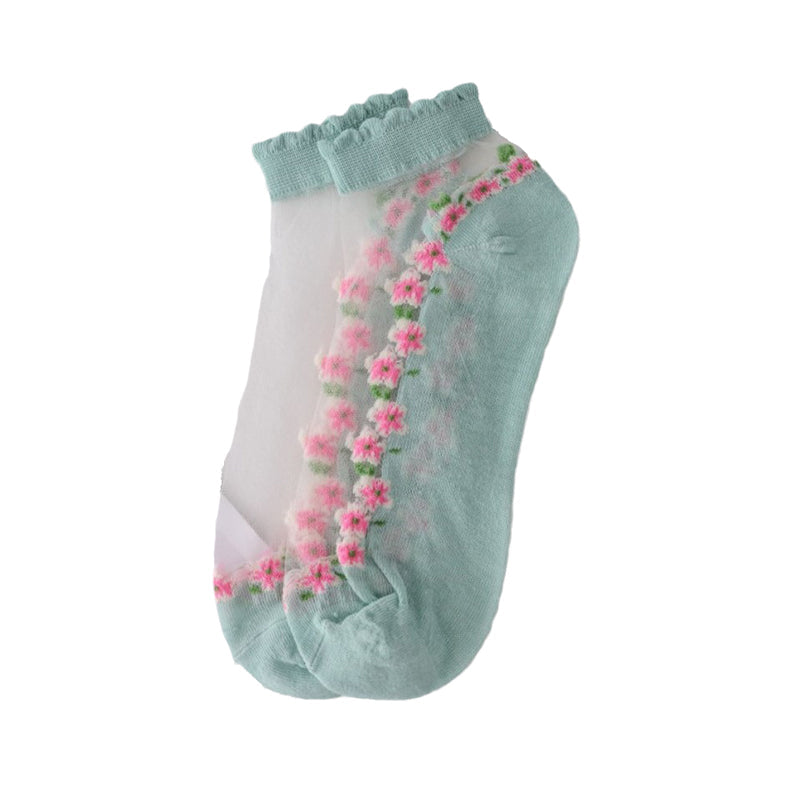 Zomer bloemen ademende sokken