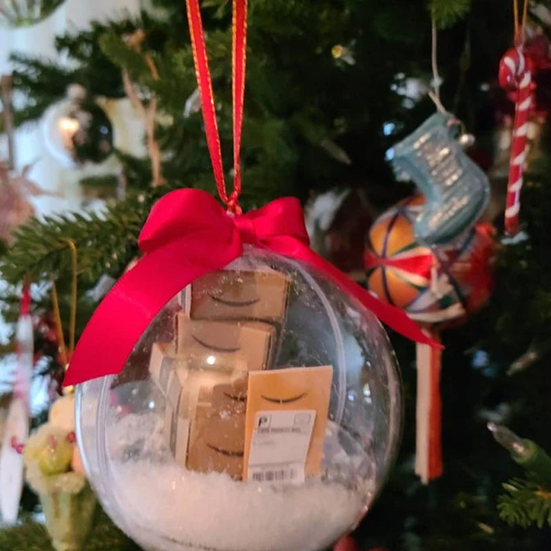 Kerstboom decoratie transparante bal