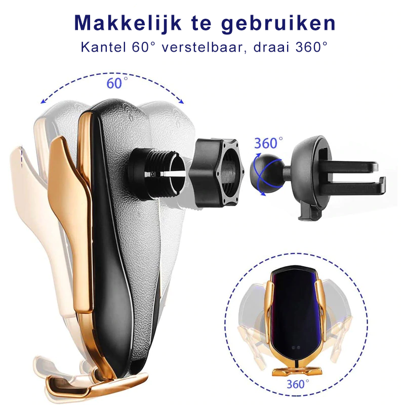 Draadloze autolader met robot arm