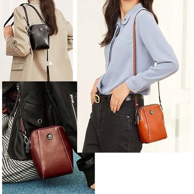 Mini Crossbody Bag in Soft Leather
