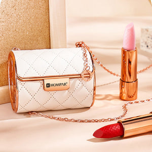 Fluwelen matte lippenstiftset met glamourketting zakje