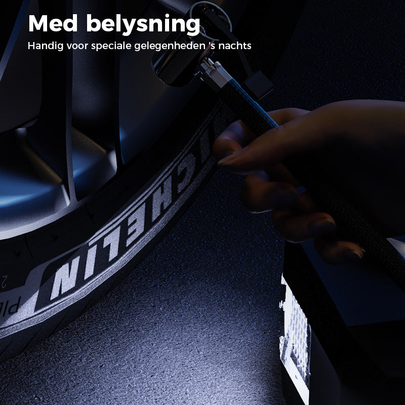 Draagbare luchtpomp met digitaal display