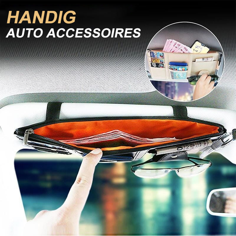 Alles-in-één auto zonneklep organizer