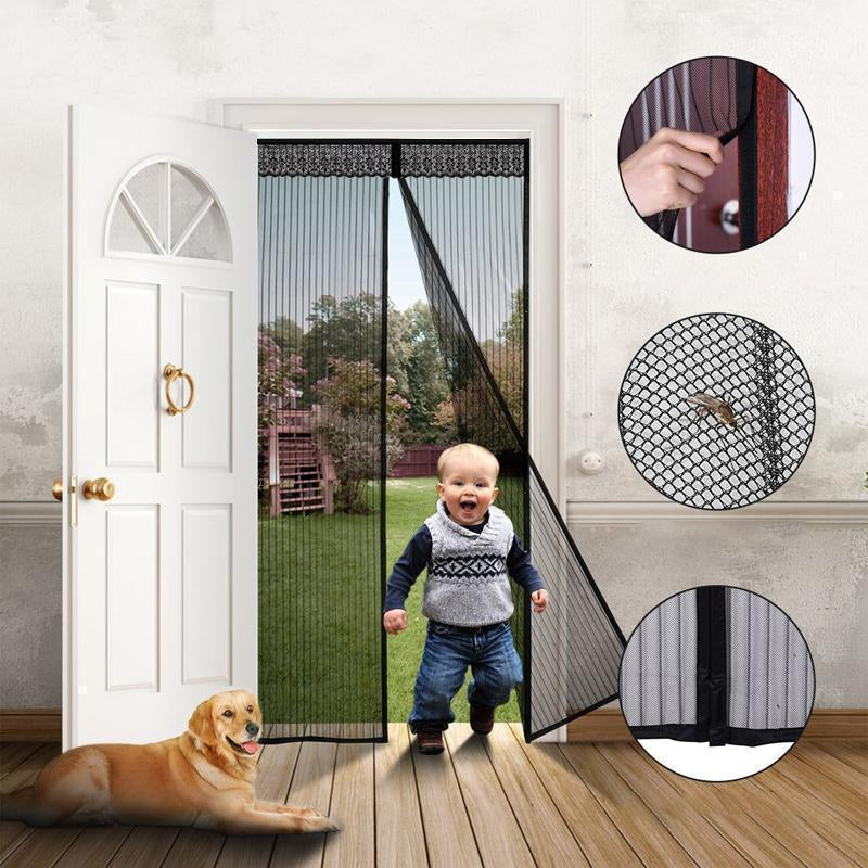 Magnetische hordeur met full-frame klittenband