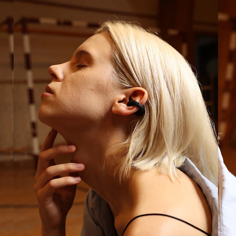 Draadloze Bluetooth-headset in het oor