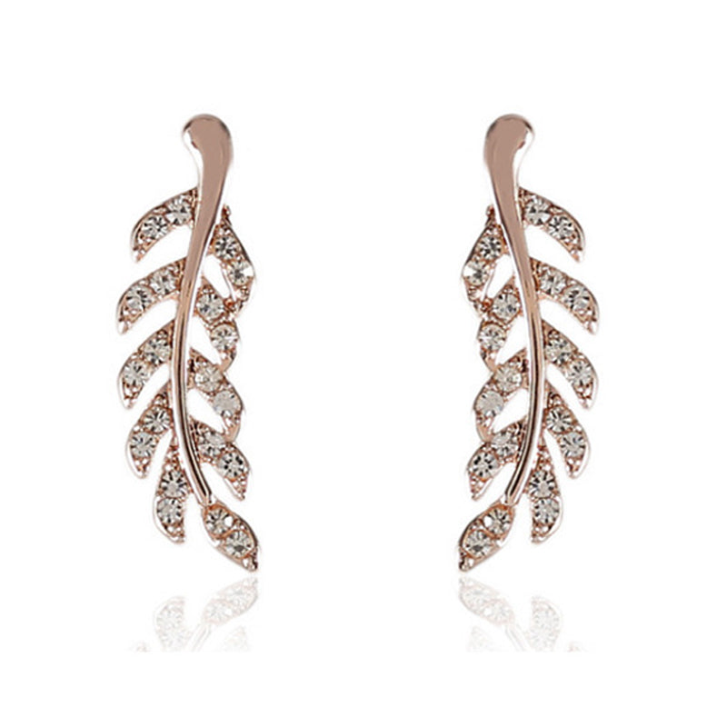 blad Stud Oorbellen Dagelijkse oor klimmers voor dames