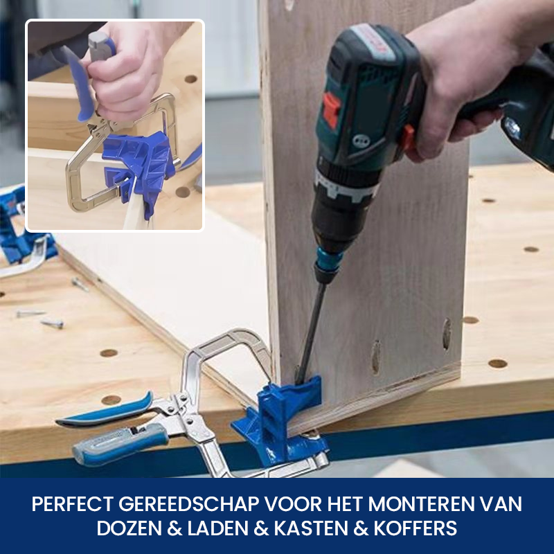 Houtbewerkingsgereedschap - Metalen haakse clip van 90 graden