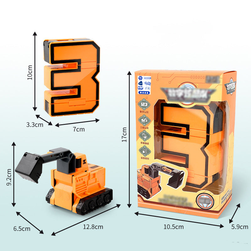 Speelgoedvervorming Nummer Transform Robot