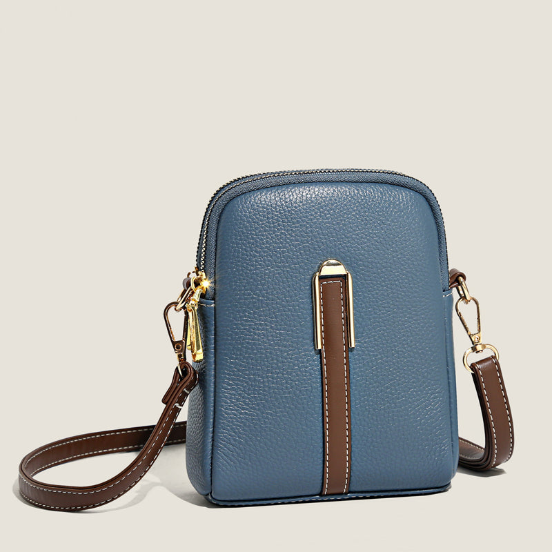 Lychee patroon lederen mobiele telefoon tas