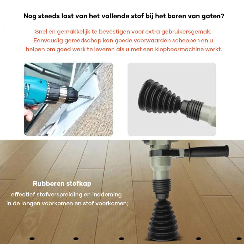 Elektrische hamerboor anti-stof deksel