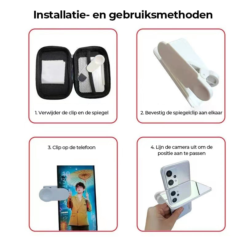 Reflectiecamera voor mobiele telefoons