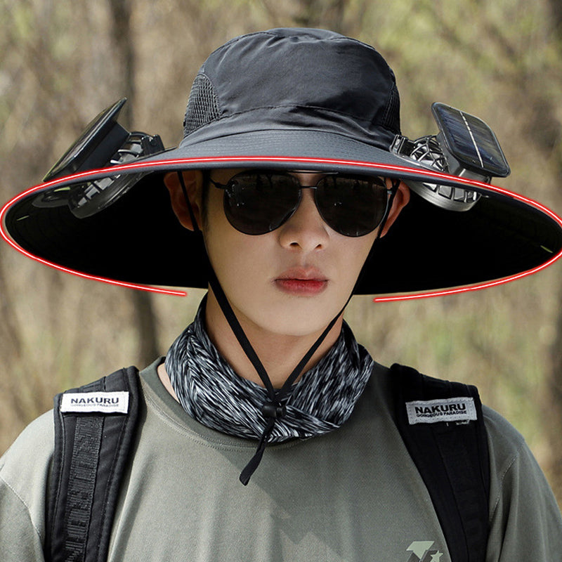 Brede Rand Solar Fan Outdoor Visserij Hoed