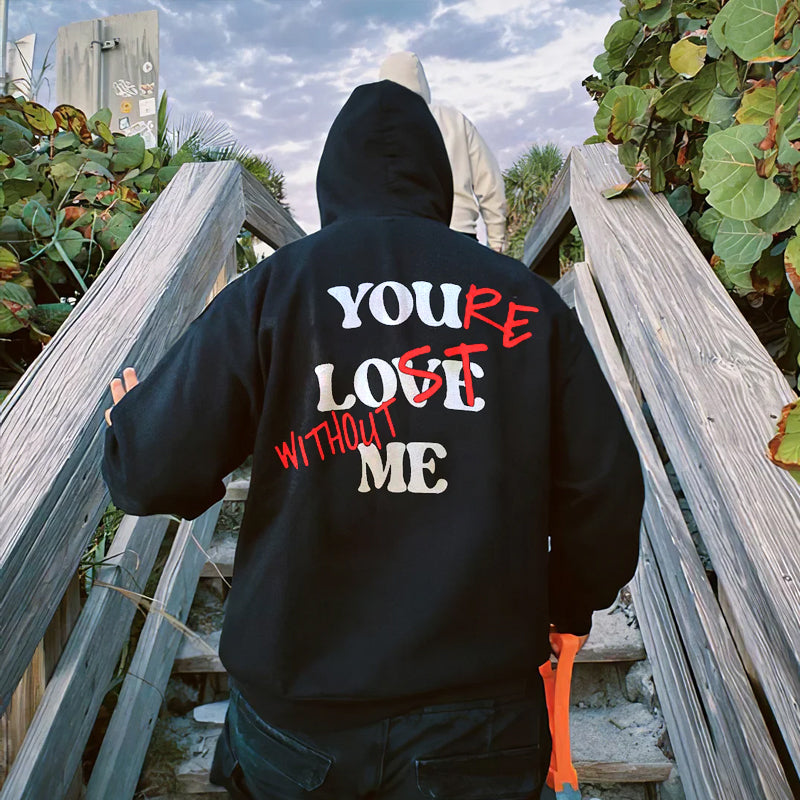 Effen sweatshirt met letterprint