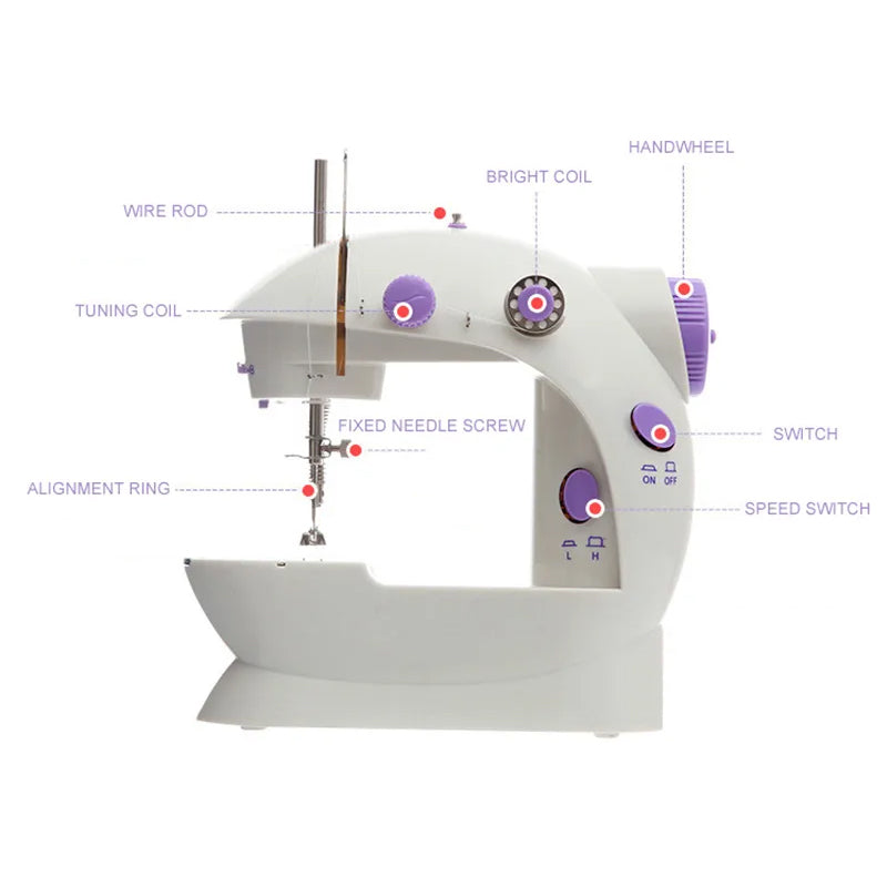 Huishoudelijke mini-naaimachines