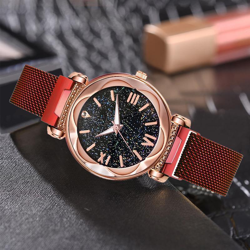 Luxe polshorloge met sterrenhemel voor dames