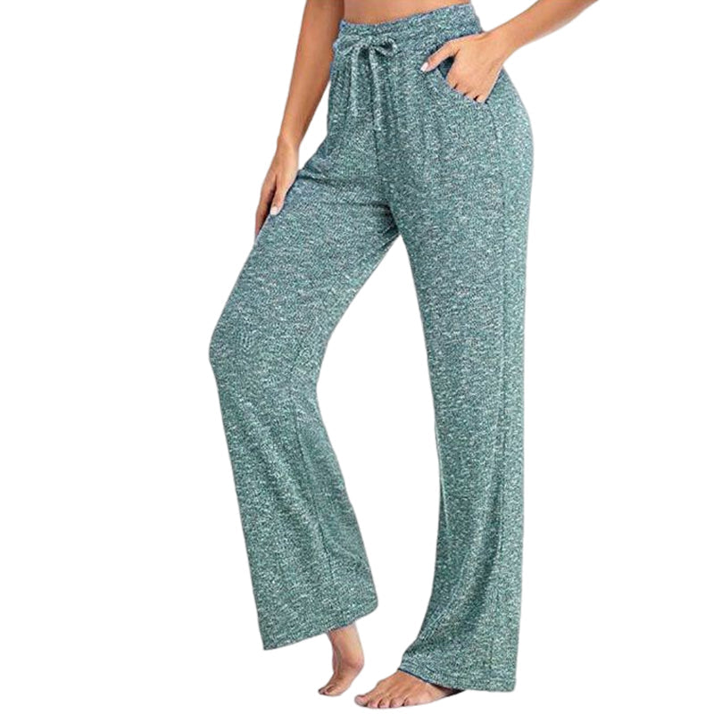 Casual broek met wijde pijpen