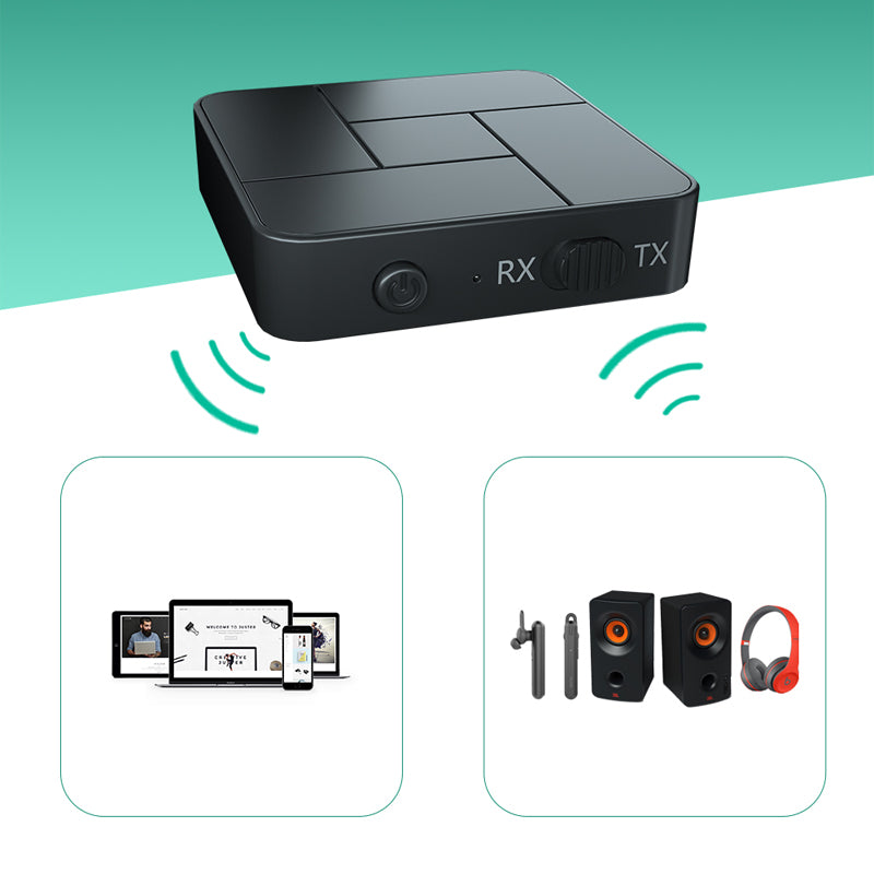 Bluetooth 5.0-audiozender en -ontvanger