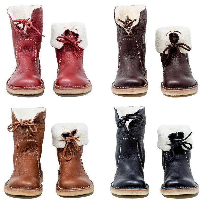 Dameslaarzen met ronde neus