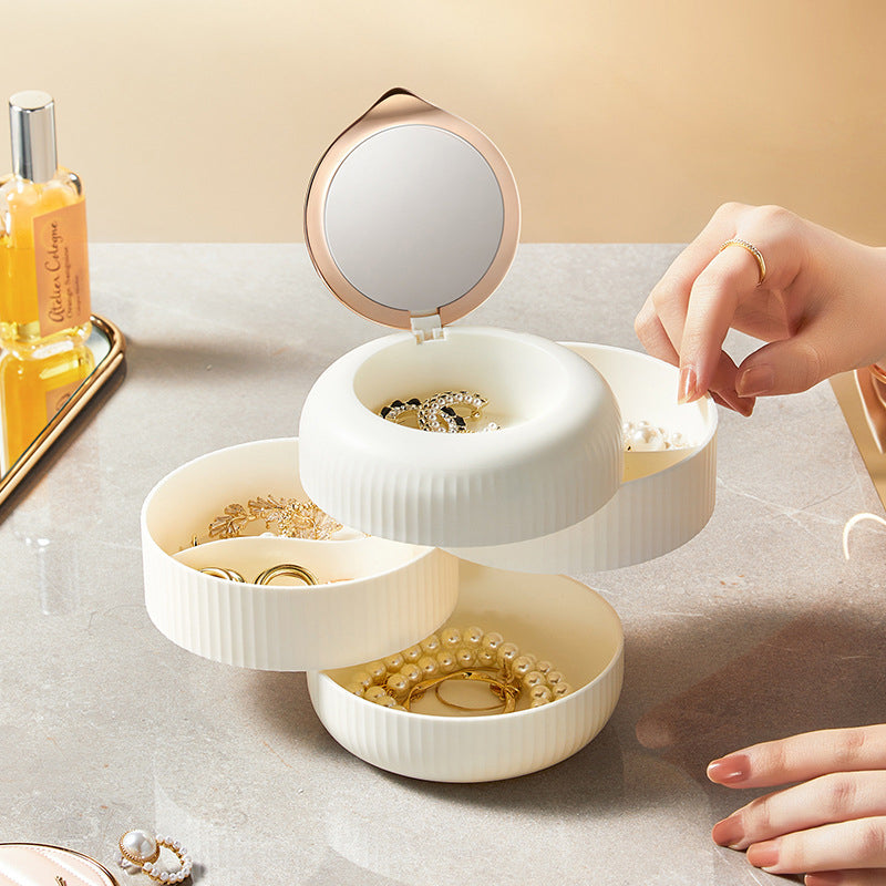 Meerlaagse roterende sieraden opbergdoos