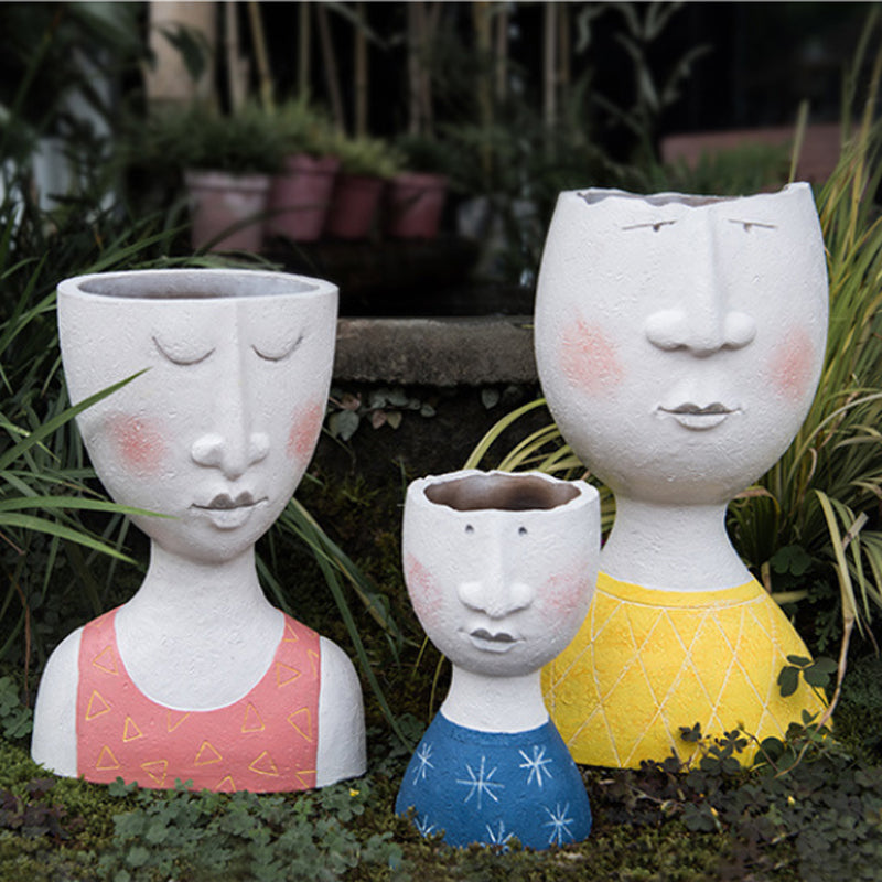 Kunst Portret Gezicht Plantenbak