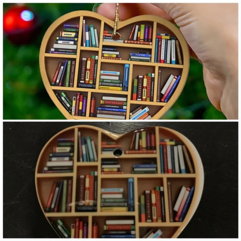 Boek Lovers Hart Ornament