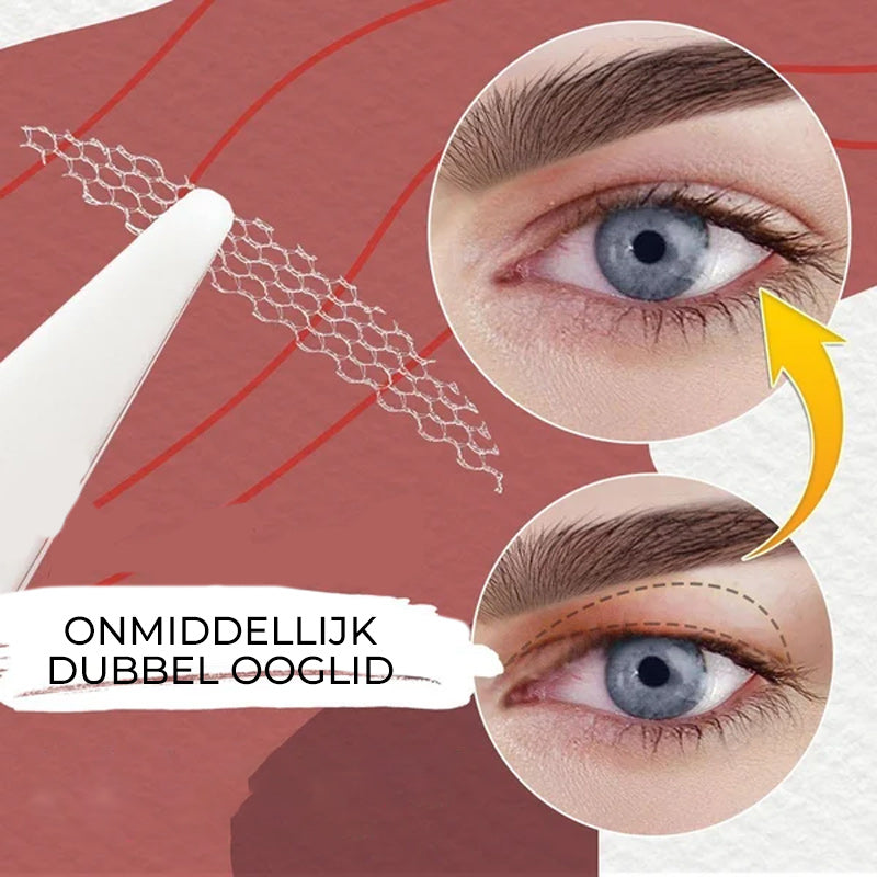 Lijmvrije onzichtbare dubbele ooglidsticker Sticker