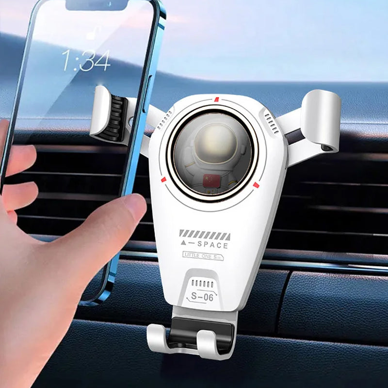 Astronaut zwaartekracht telefoon navigatie beugel