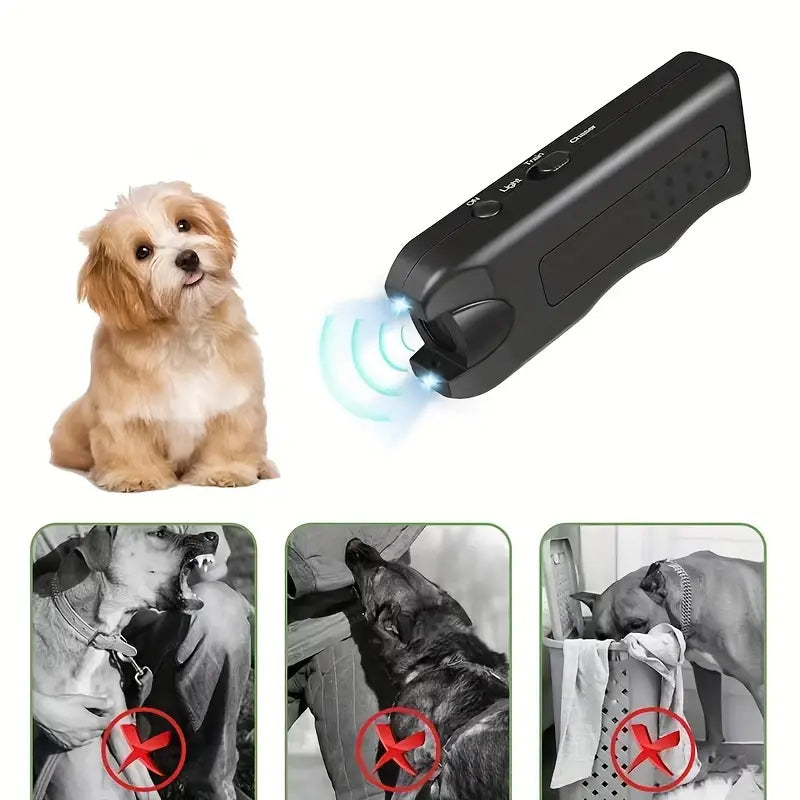 Handbediende blafcontrole Lichtgevende ultrasone dierenverjager