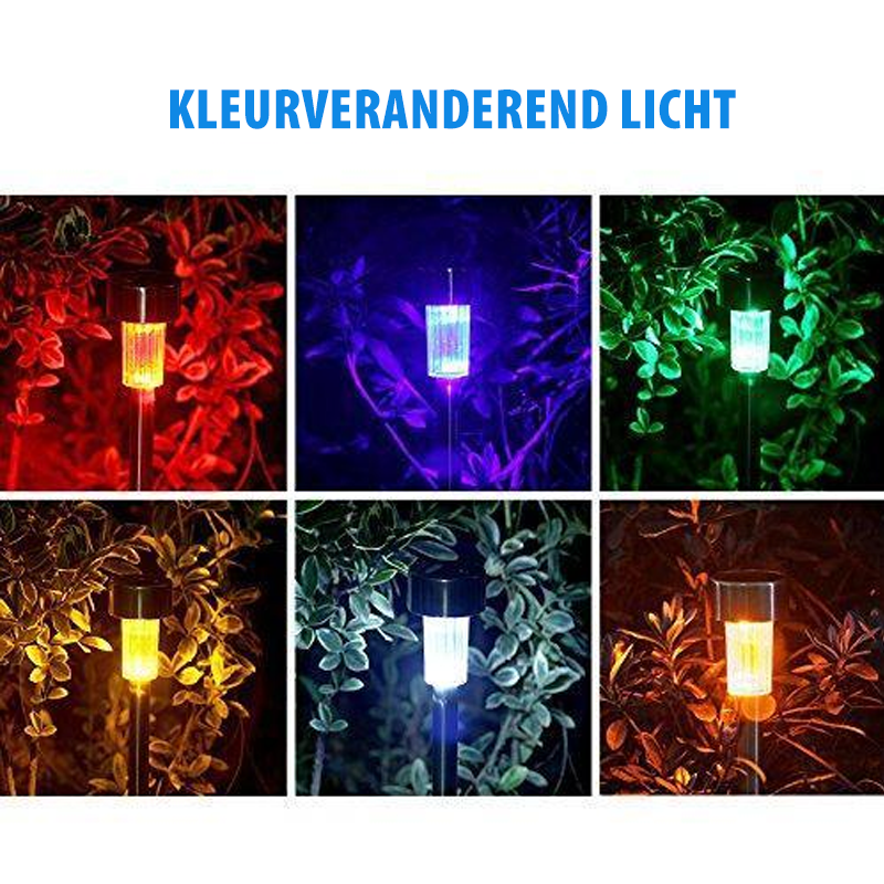 Zonne-tuinverlichting, 10 stuks