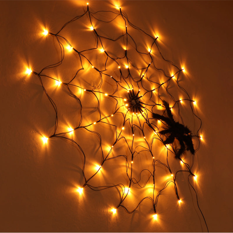 Halloween decoratieve verlichting Spinneweb LED-verlichting