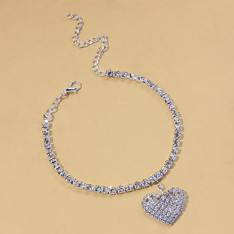Mode Hart Strass Enkelbanden