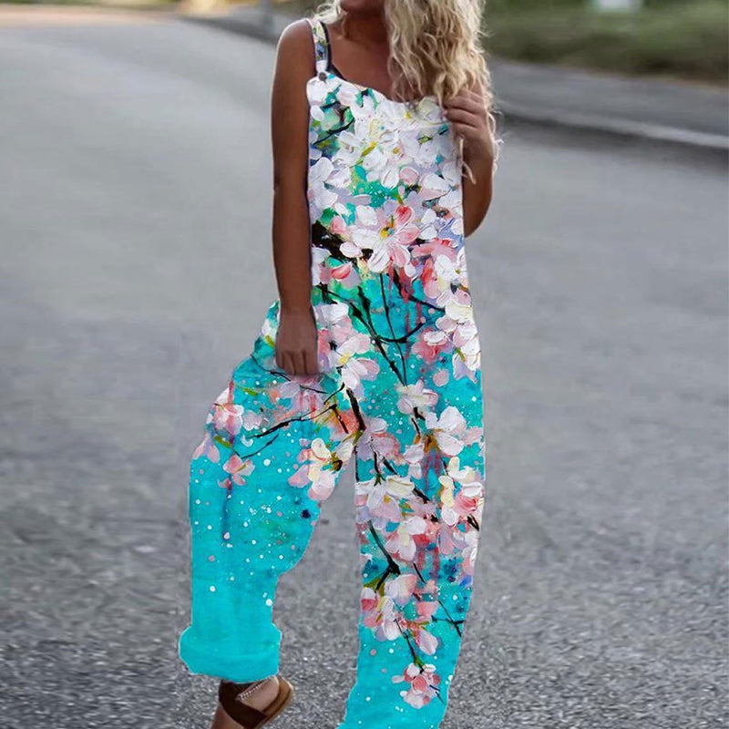 losse jumpsuit van katoen linnen