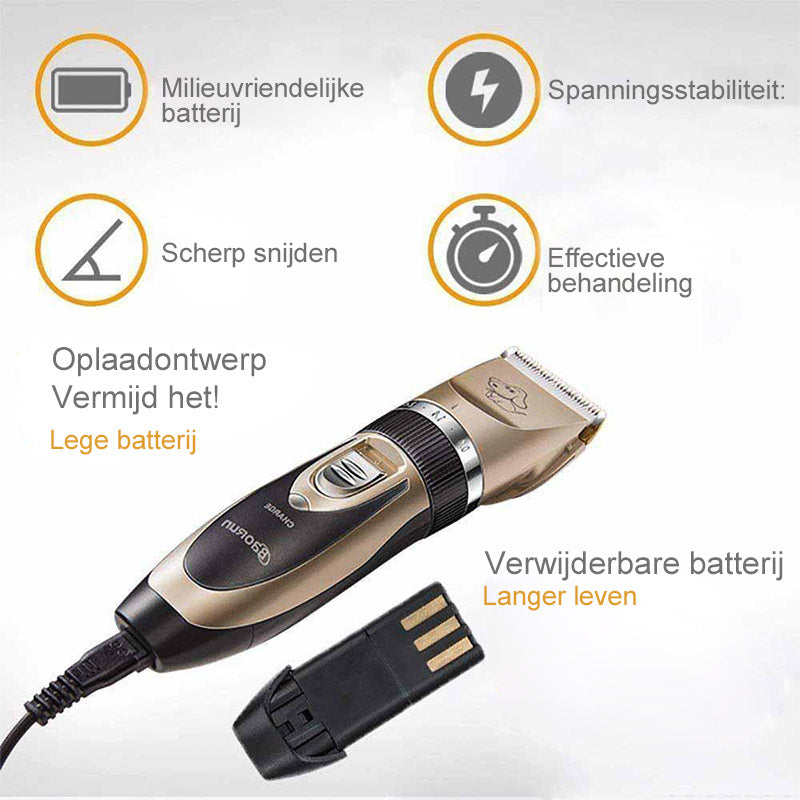Professionele oplaadbare dierenhaartrimmer