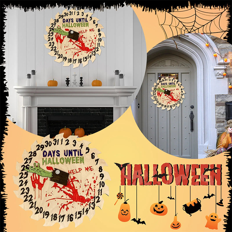 Halloween Countdown houten decoratie