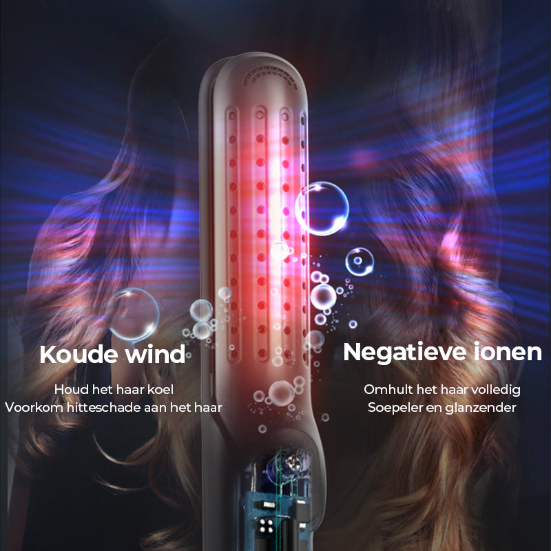 Elektrische krultang voor twee doeleinden met koude lucht
