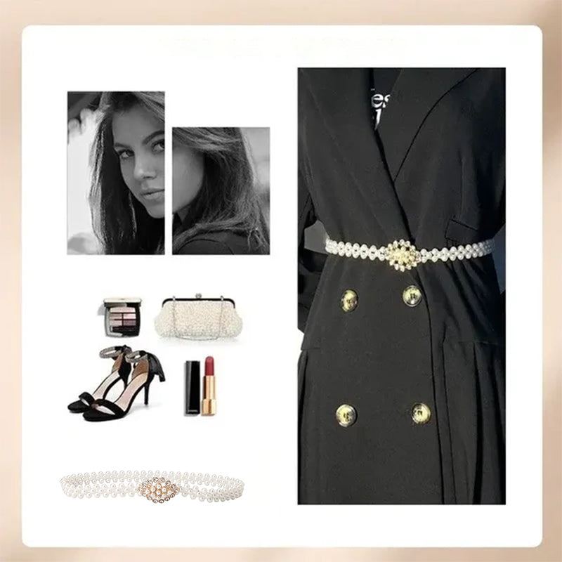 Elegante parel elastische taille ketting