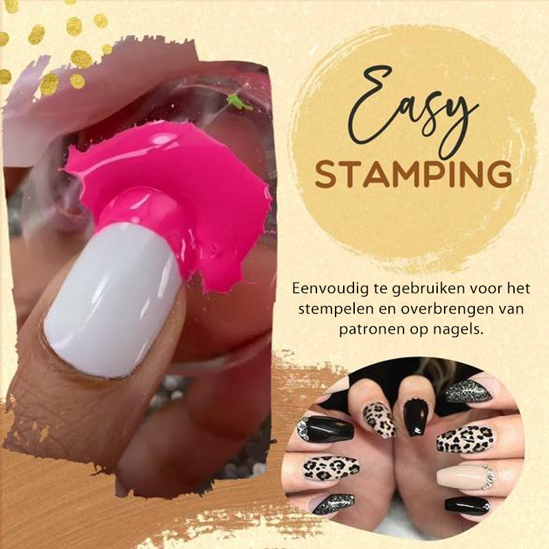 Nagel Kunst Stickers Stempelset