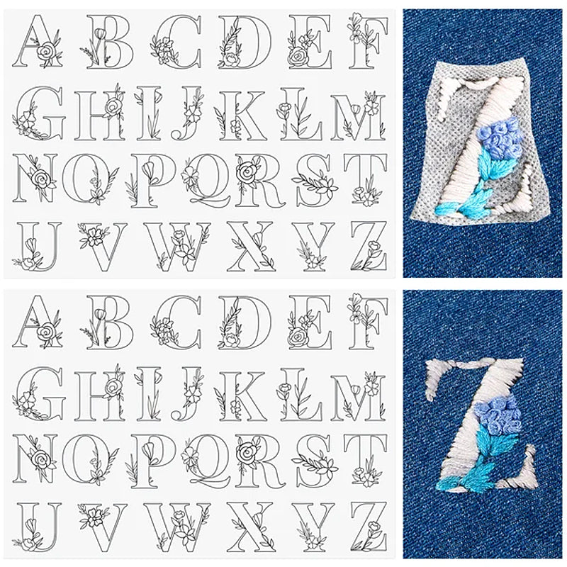 Geborduurde papierset